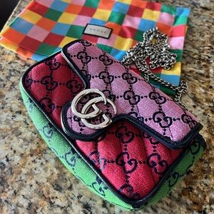 Authentic GUCCI • Multi-Color Crossbody Bag